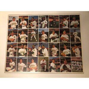 Framed 1991 Oakland A’s Baseball Card Set – Mother’s Cookies (28 Players)